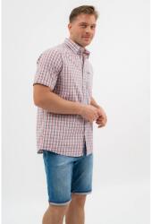 BUDMIL Regular fit rövid ujjú férfi ing fehér-piros XL 20440273-002261-0599 (5996408901795)