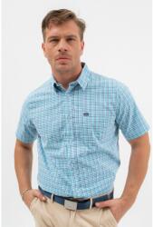 BUDMIL Regular fit rövid ujjú férfi ing fehér-türkiz XL 20440273-001261-0599 (5996408901733)