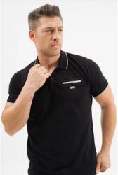 BUDMIL Galléros piké póló férfi modern fit fekete XL 20730279 (5996408908633)