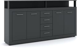 WIPMEB Luna XXL fiókos komód, antracit