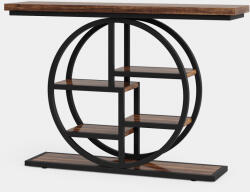  Nappali/előszobai dekorációs asztal, Sofia M1 modell, barna/fekete, fa textúra, 105 cm (DT5Y6X3BM)