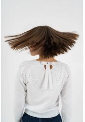 BUDMIL Női vékony kötött pulóver fehér-ezüst S 20050839-001261-0299 (5996408902181)