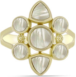  Arannyal Bevont Ezüst Gyűrű Gyöngyházzal, Y62742/59