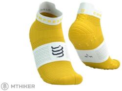 Compressport Pro Racing Socks v4.0 Run Low zokni, citrom/fehér (T3 (EU 42-44))