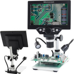  1200 x 12MP HD LCD 1080p kettős megvilágítású digitális mikroszkóp