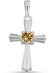  Kereszt Ezüst Medál Pezsgő Moissanite-tal, Y62727