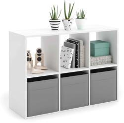 Kobi Loni nyitott Könyvespolc 80x120cm - fehér (REGAL-LONI/B/2x3)