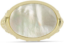  Arannyal Bevont Ezüst Gyűrű Gyöngyházzal, Y62764/59