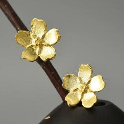  Arany fülbevalók Nefelejcs fülbevalók Aranyozott ezüst 925 Trusky fülbevalók