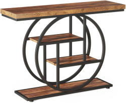  Nappali/Hálószoba asztal, Blackswan Design Alana, barna/fekete fa, 105x30x80 cm (DF0X8G3BM)