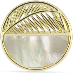  Arannyal Bevont Ezüst Gyűrű Gyöngyházzal, Y62625/54