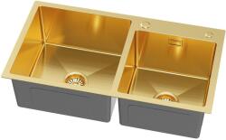 Ruvetti Linar chiuveta cu dozator 78x45 cm auriu 5002L_PVD_GOLD260_W (5002LPVDGOLD260W) Chiuveta