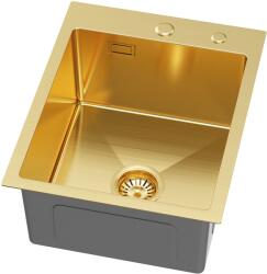 Ruvetti Masivo chiuveta cu dozator 50x40 cm auriu 5002M_PVD_GOLD40_W (5002MPVDGOLD40W) Chiuveta