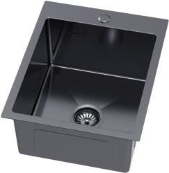 Ruvetti Masivo chiuveta cu dozator 50x40 cm grafit 5002M_PVD_GRF40_W (5002MPVDGRF40W) Chiuveta