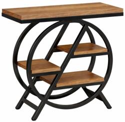  Blackswan Design Sofia 6 konzolasztal, világosbarna/fekete fa, 3 polc, 65x30x66, 5 cm (D8Y30W3BM)