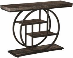  Konzolasztal, Blackswan Design Alana, wenge fa/fekete, 4 polc, 105x30x80 cm (DB330W3BM)