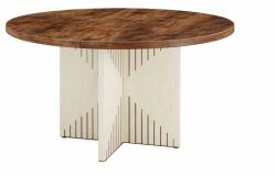  Nappali/Hálószoba asztal, Blackswan Design B& B, bézs/barna árnyalat, 100x100x75 cm (DV3GTW3BM)