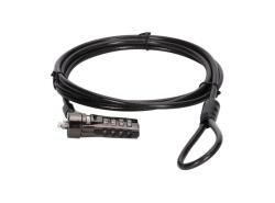 Conceptronic CUSTODIO01BS kombinációs laptopzár, 1, 8 m, fekete (CUSTODIO01BS)