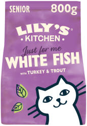 Lily's Kitchen 800g Lily's Kitchen Cat Senior fehér hal és pulyka száraz macskatáp
