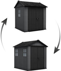 Keter Kerti ház Keter Newton Plus széles 7x7, 5 szürke, padlózattal (610681)