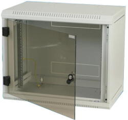 TRITON Delta B4S 19" Rack Wall-mount 12U/400 glass door Wall mounted rack Grey (RBA-12-AS4-CAX-A1) - pcone