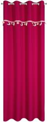 Eurofirany Dekoratív függöny fém gyűrűkkel, MOON 140x250 bíbor gyerek, dekoratív holdszalaggal (418364)