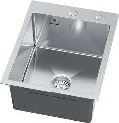 Ruvetti Masivo mosogató adagolóval 50x40 cm acél O-5002M_BS40_W (O5002MBS40W)