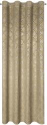 Eurofirany ARETA dekoratív függöny, fém gyűrűkkel, 140x250 Bézs/Ezüst