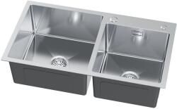 Ruvetti Linar mosogató adagolóval 78x45 cm acél 5002L_BS260_W (5002LBS260W)