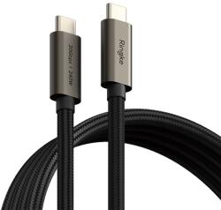 Ringke Kábel töltéshez és adatátvitelhez Ringke USB 3.2, 2x USB Type-C, PD 240W, 5A, 20Gbps, 1m, fekete