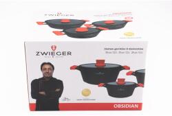 Zwieger edénykészlet, 6 elemes, alumínium, fekete, 20x24x28cm