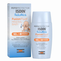 Fotoprotector Fluid mineral de protectie solara pentru copii cu SPF 50 Fusion Fluid, 50 ml, Isdin