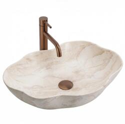 Rea Pearl mosdótál 50.5x38 cm mosdótálak barna/bézs REA-U0619 (REAU0619)