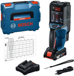 Bosch EXPERT 3D Falszkenner D-tect 18V-200-17C L-BOXX-ban (1x2, 0 Ah Akku + töltő) (mélység 200mm) (0601081605)