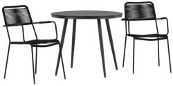  Asztal és szék garnitúra Dallas 3784 (Fekete)