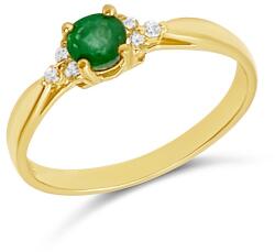 ÉkszerM Arany Gyűrű Smaragd Kővel (méret: 58) AU 96966