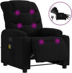 vidaXL fekete szövet elektromos dönthető masszázsfotel (3206638) (3206638)