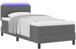 vidaXL Ágykeret Matrac Világosszürke Vászon 100 x 200 cm Ágy Matraca (3342185) (3342185)