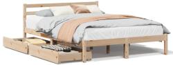 vidaXL tömör fenyőfa ágy matrac nélkül 140 x 190 cm (3301532) (3301532)