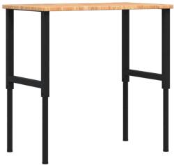 vidaXL világosbarna négyszögű tölgyfa munkaasztal 100x60x(71, 5-98) cm (3309680) (3309680)