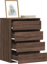 vidaXL barna tölgy színű szerelt fa fiókos sarokszekrény 60x41x76 cm (852876) (852876)