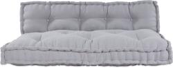 vidaXL Szürke szövet raklapos kanapé párna háttámlával (4019099) (4019099)