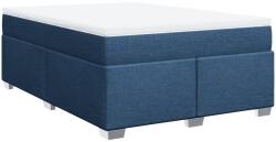 vidaXL kék szövet rugós ágy matraccal 140 x 200 cm (3285143) (3285143)