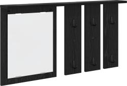 vidaXL Fali Kabáthorog polcokkal Musta tammi 85 x 10 x 45 cm Faanyag (874484) (874484)