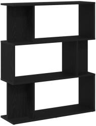 vidaXL fekete tölgy szerelt fa könyvespolc 80x24x96 cm (862394) (862394)