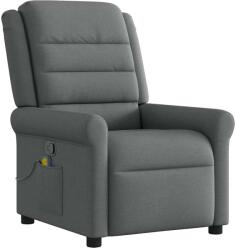 vidaXL sötétszürke szövet dönthető masszázsfotel (4015647) (4015647)