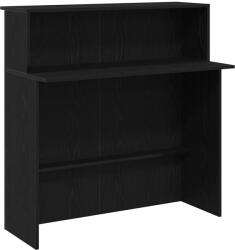 vidaXL recepciós pult fekete 100x50x103, 5 cm szerelt fa (859025) (859025)