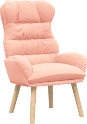 vidaXL Pihentető Szék Rózsaszín Pelyhes Gyapjú Hatású Szövet (42001882) (42001882)