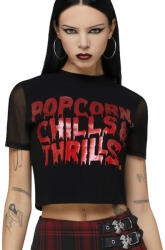 KILLSTAR дамска тениска (топ) KILLSTAR x ELVIRA - Popcorn, Chills And Thrills Baby - Black - KSRA014118