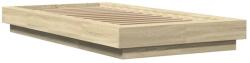 vidaXL sonoma tölgyszínű szerelt fa ágykeret 75 x 190 cm (3281247) (3281247)
